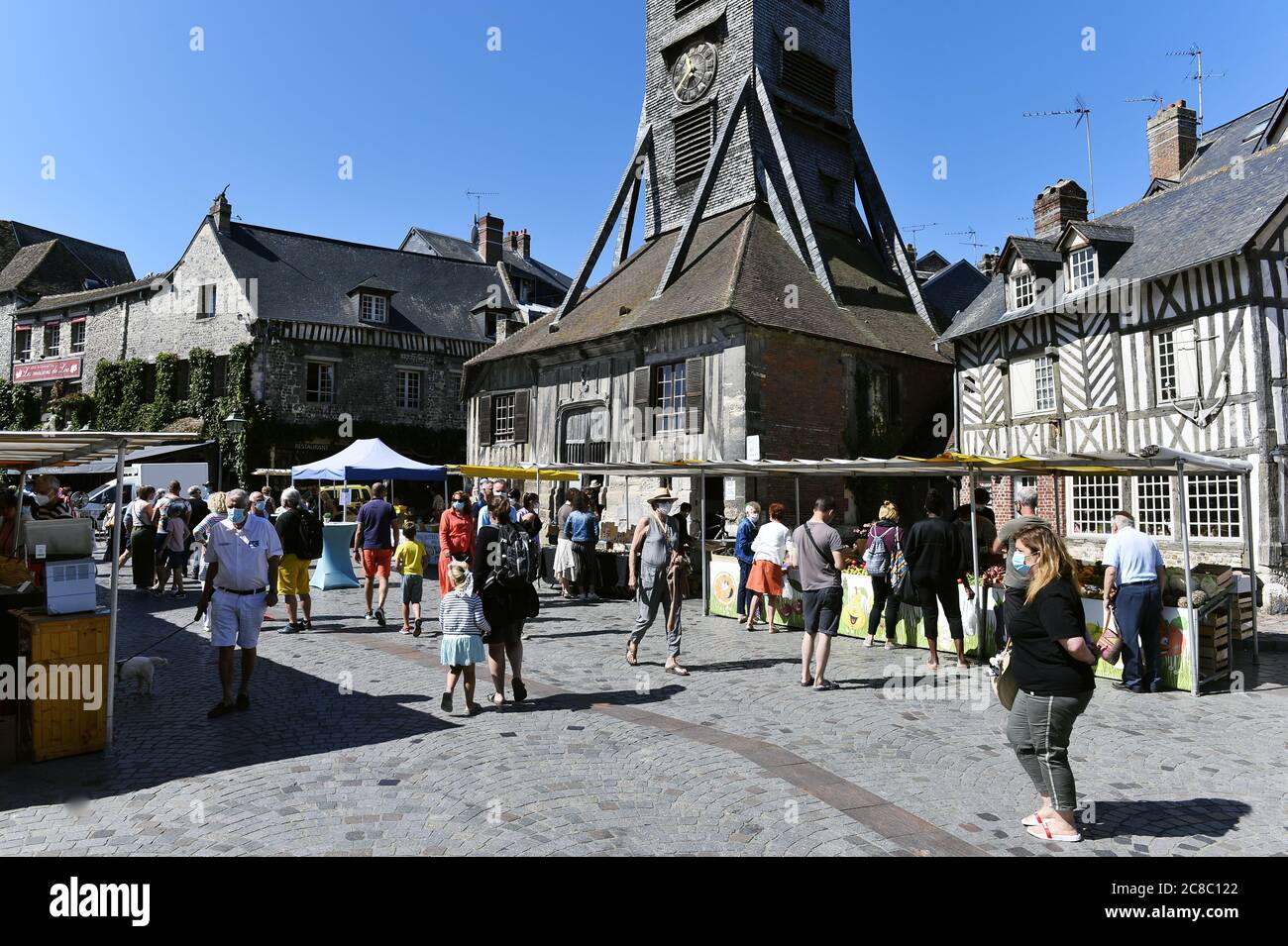 Organic Market Honfleur Normandy France Stock Photo Alamy