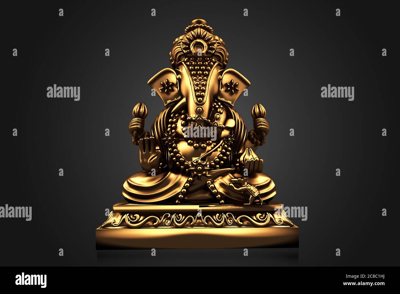 Selective focus on statue of Lord Ganesha , Ganesha Festival. Hindu  religion and Indian celebration of Diwali festival concept on dark, red,  yellow ba Stock Photo - Alamy