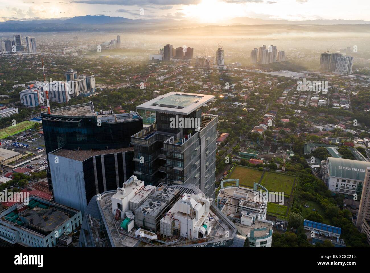 Pasig Philippines 23rd July 2020 Editors Note Image Shot By A Drone Early Morning Aerial View Of Pasig City Metro Manila May Return To More Stringent Community Quarantine Or Modified Enhanced Community