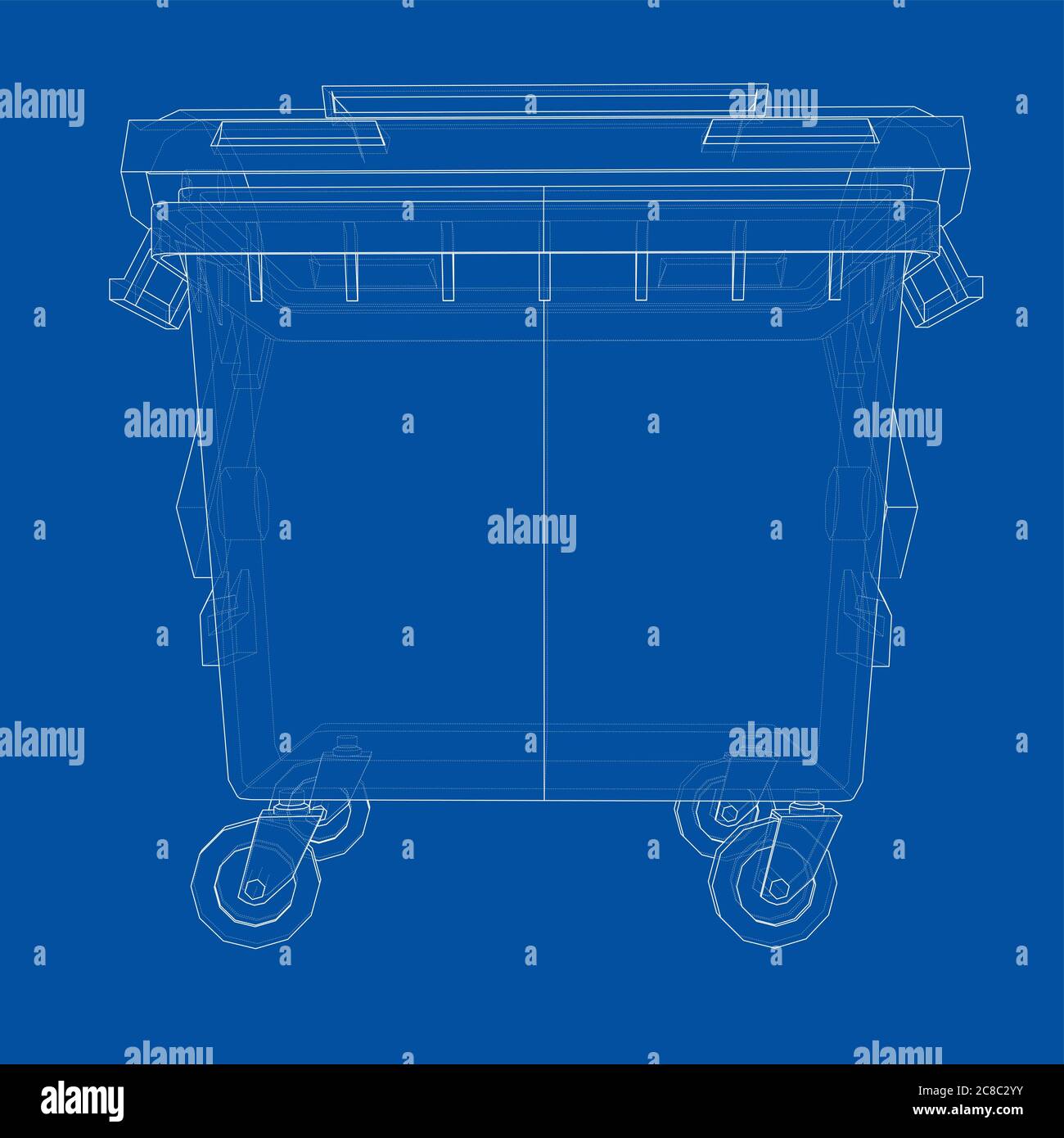 Outline Dumpster or dustbin Stock Photo Alamy