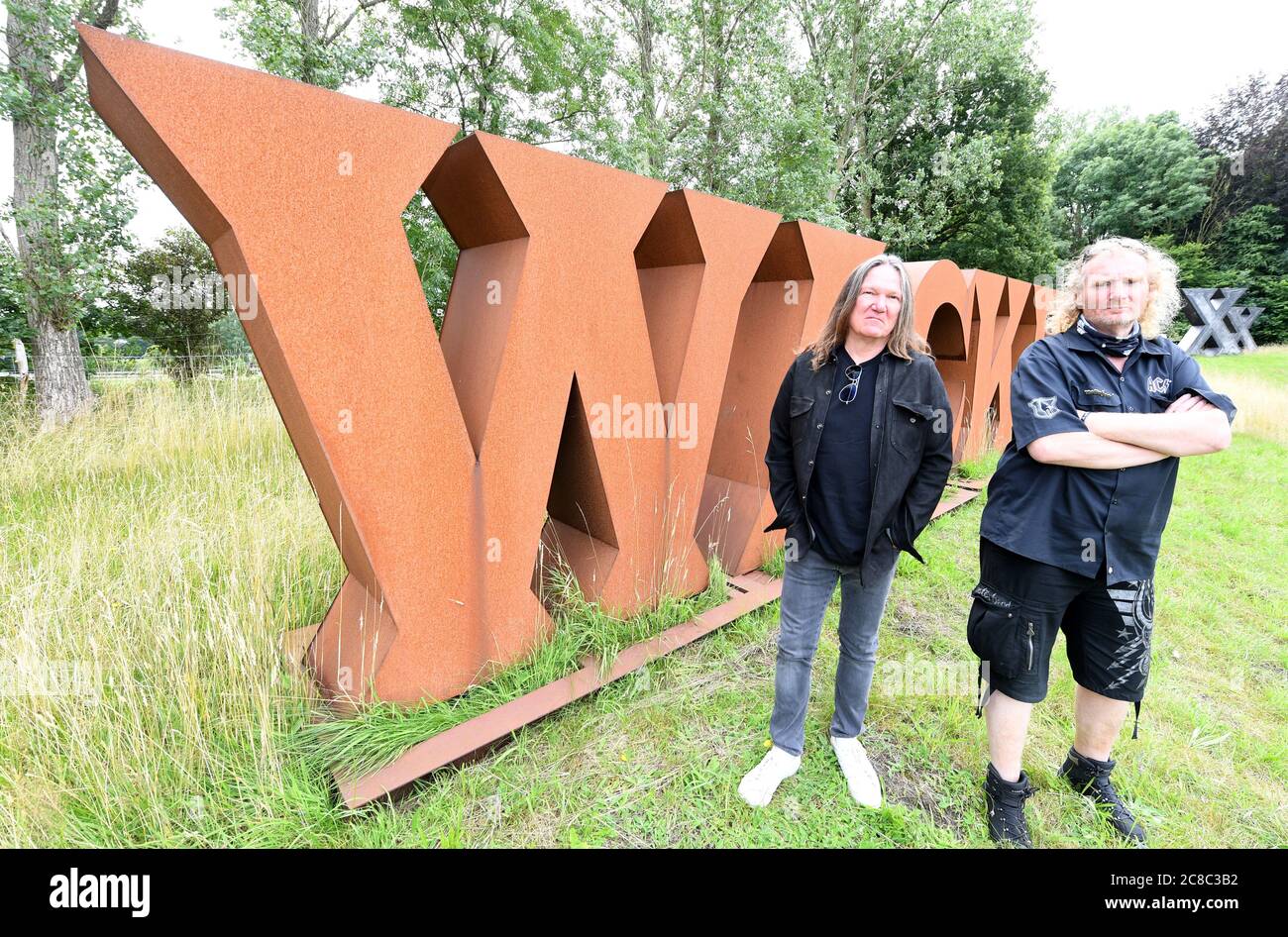 Wacken Germany 23rd July Thomas Jensen R And Holger Hubner Organizer Of The Woa Are Standing On The Grounds Of The Wacken Festival Here The First Metal Festival Started 30 Years Wacken Germany 23rd July Thomas Jensen R And Holger Hubner Organizer Of The Woa Are Standing On The Grounds Of The Wacken Festival Here The First Metal Festival Started 30 Years