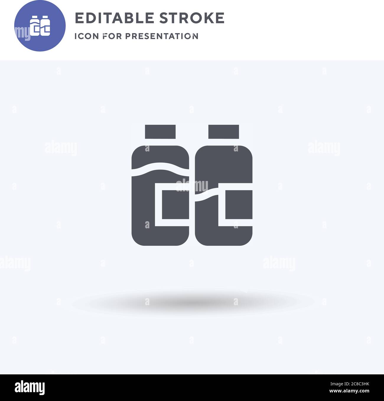 Can icon vector, filled flat sign, solid pictogram isolated on white, logo illustration. Can icon for presentation. Stock Vector