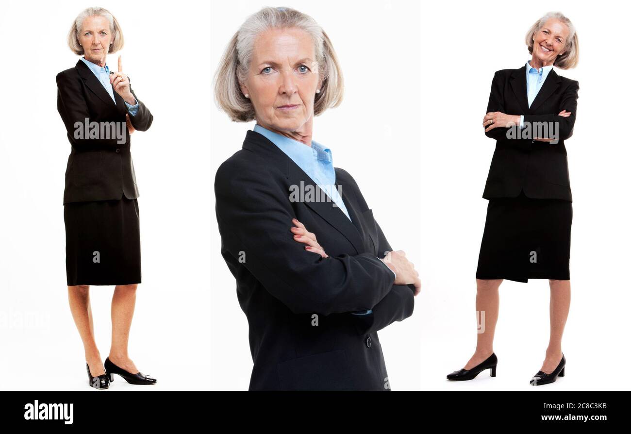 Collage of Senior Businesswoman Stock Photo