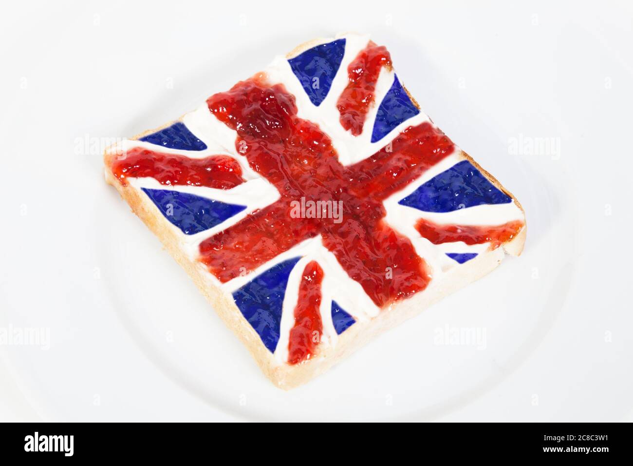 Union Jack Jam on Toast Stock Photo