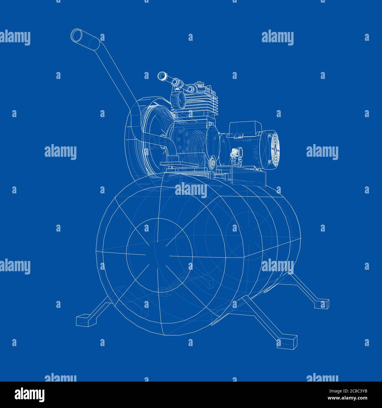 Outline Air compressor Stock Photo - Alamy