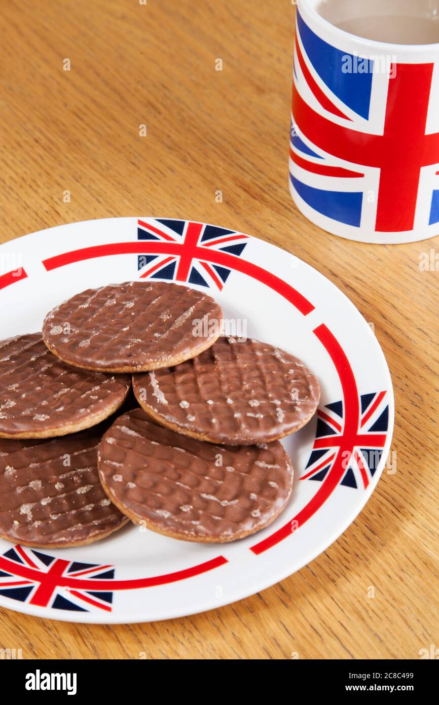 English Tea biscuit break Stock Photo Alamy