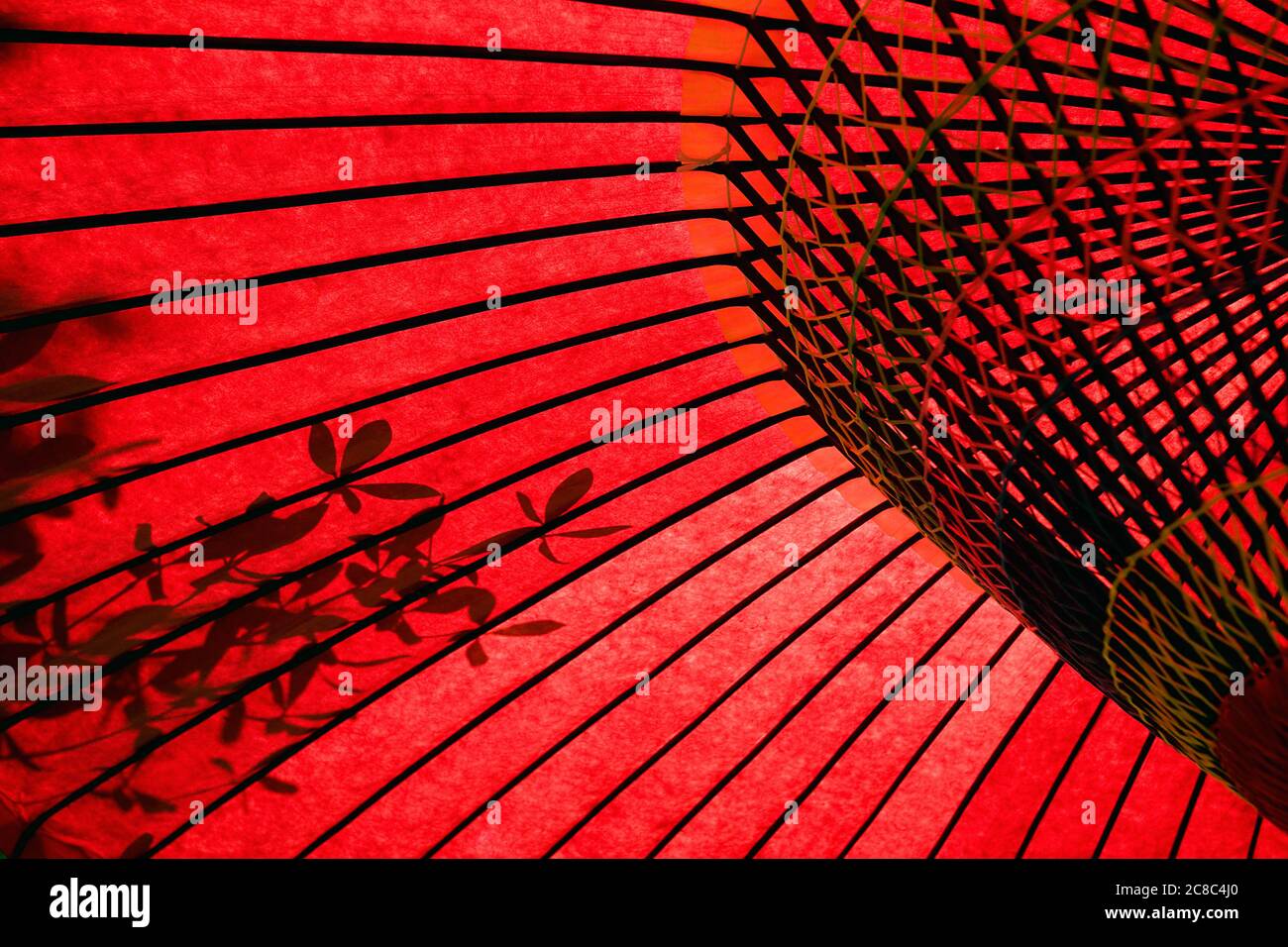 Red Japanese Parasol Umbrella Stock Photo Alamy