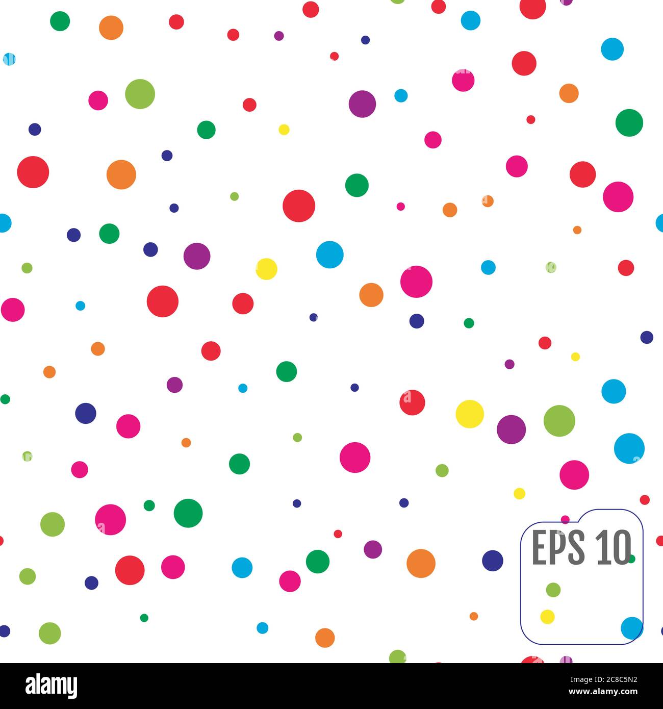 Seamless Pattern with Colorful polka dots Stock Vector Image & Art - Alamy