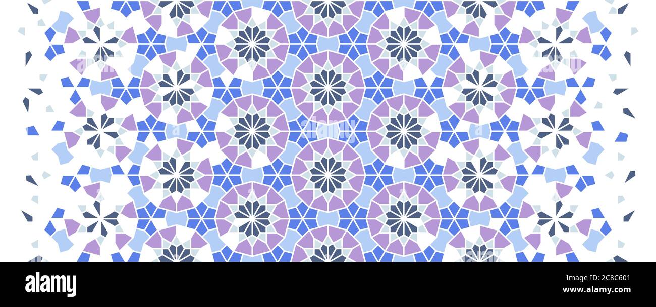 Arabesque vector seamless pattern. Geometric halftone texture with