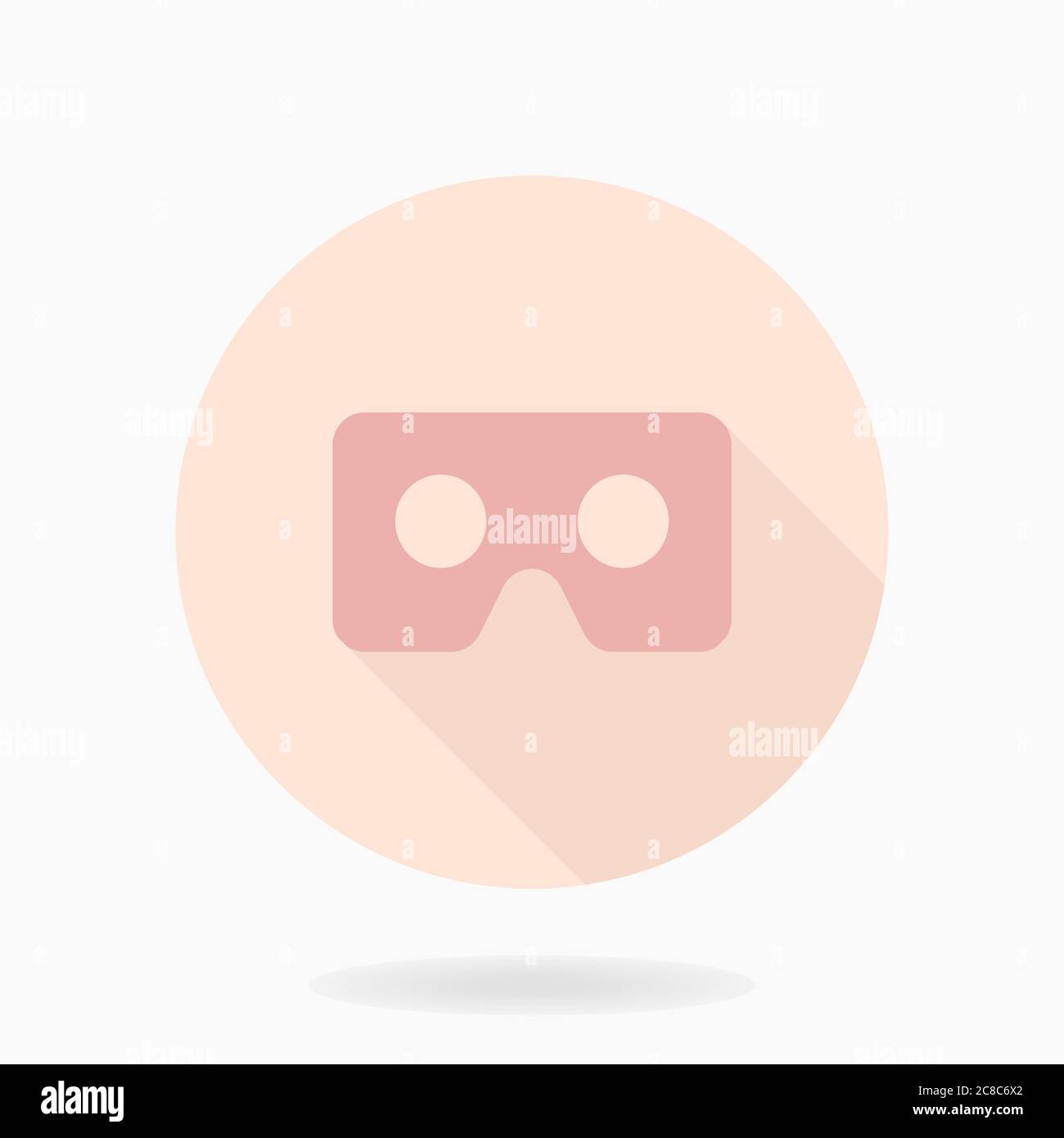 Fine Vector Flat Icon With VR Logo Stock Vector