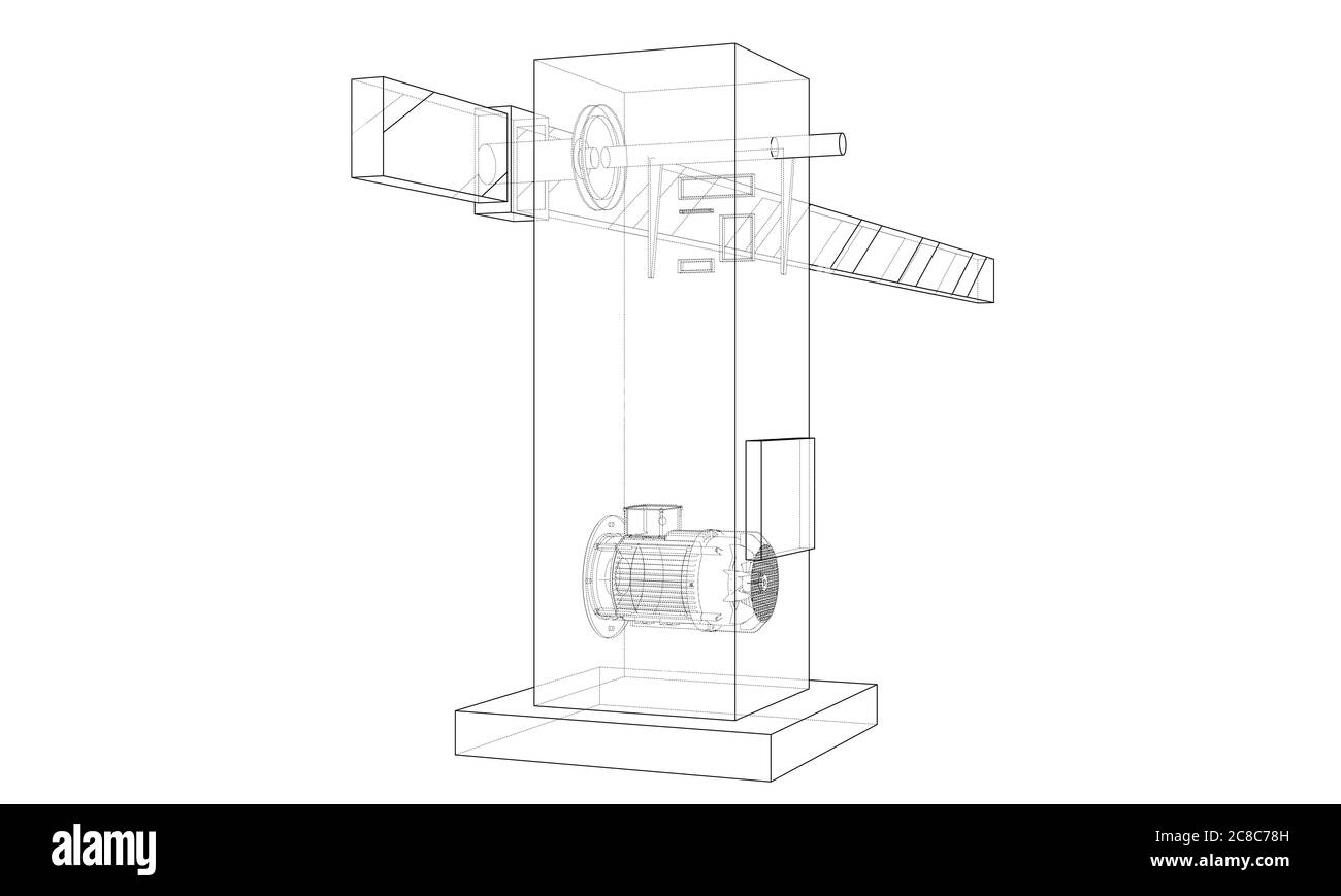 Outline Barrier gate. 3d illustration Stock Photo Alamy