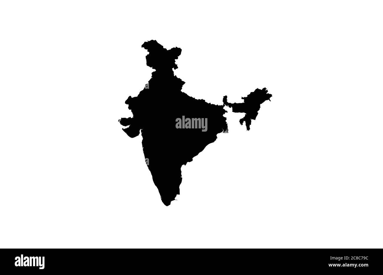 India map outline vector illustration Stock Vector