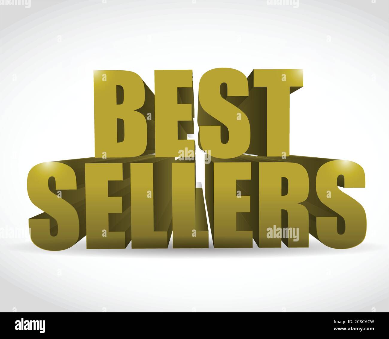 Best seller gold sign illustration design over a white background Stock Vector