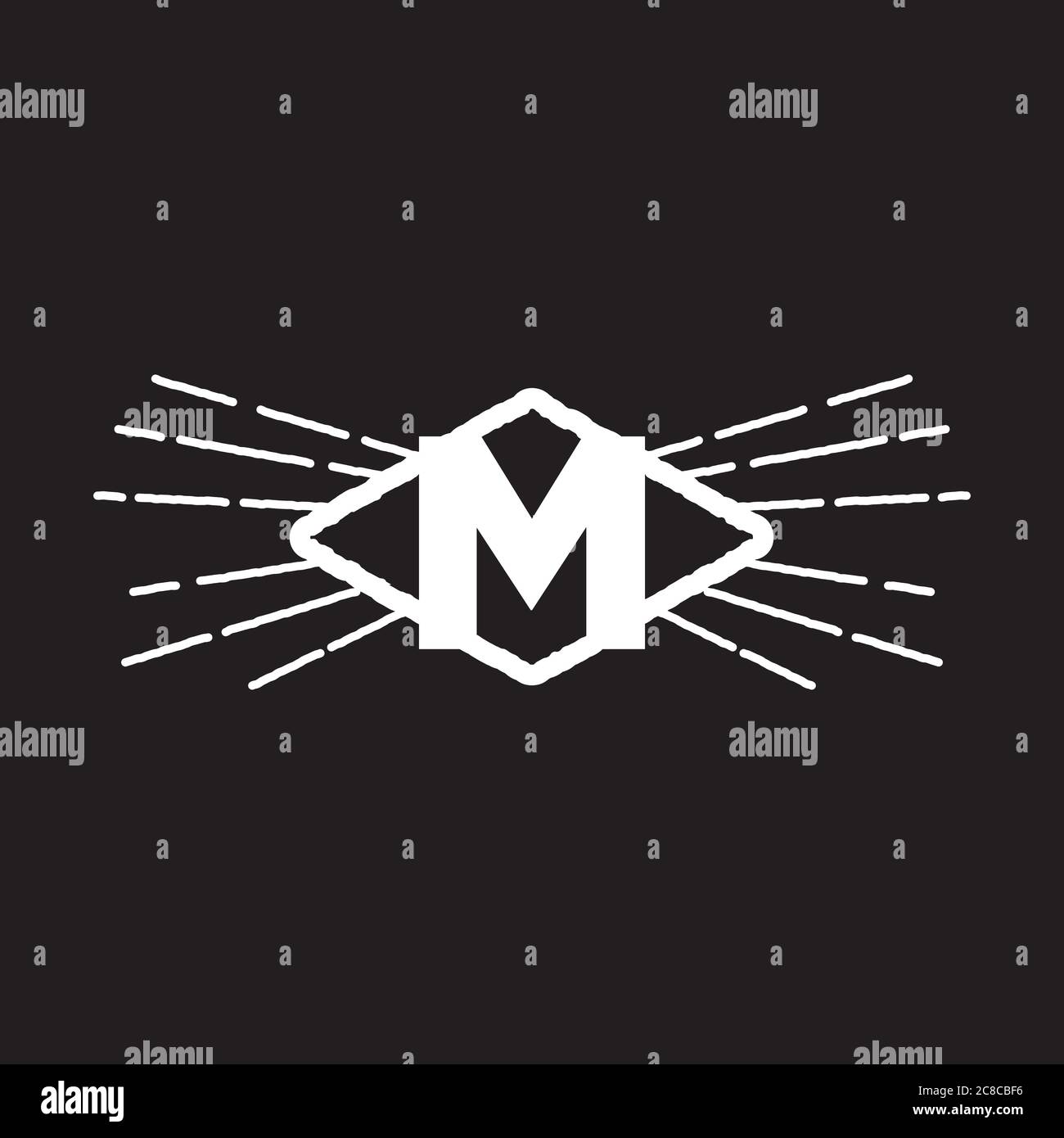 stylish creative Letter M initial logo design vector template ...