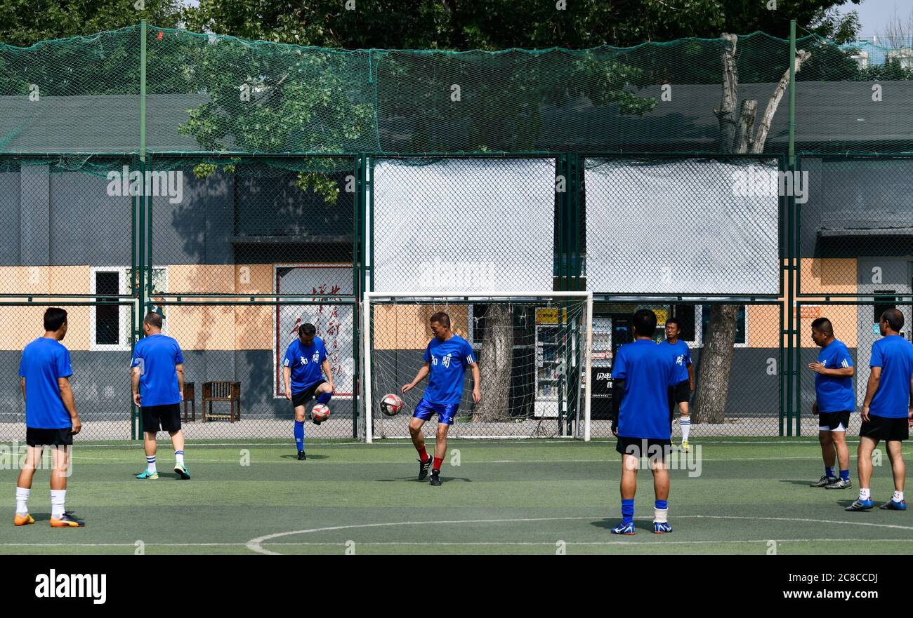 Tianjin China 23rd July 2020 People Play Football At Pko Sports Complex In Tianjin North China