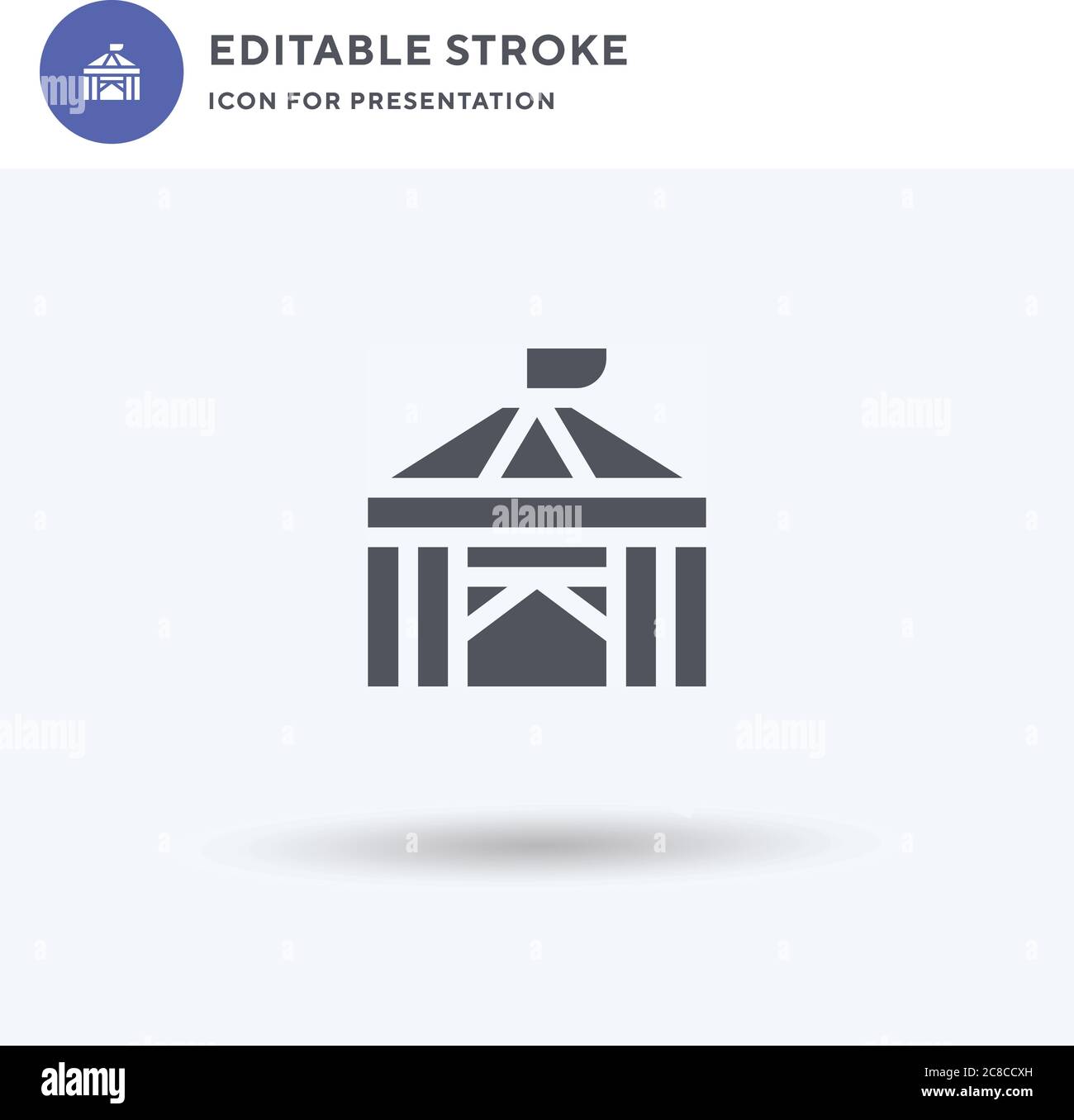 Circus Tent icon vector, filled flat sign, solid pictogram isolated on ...