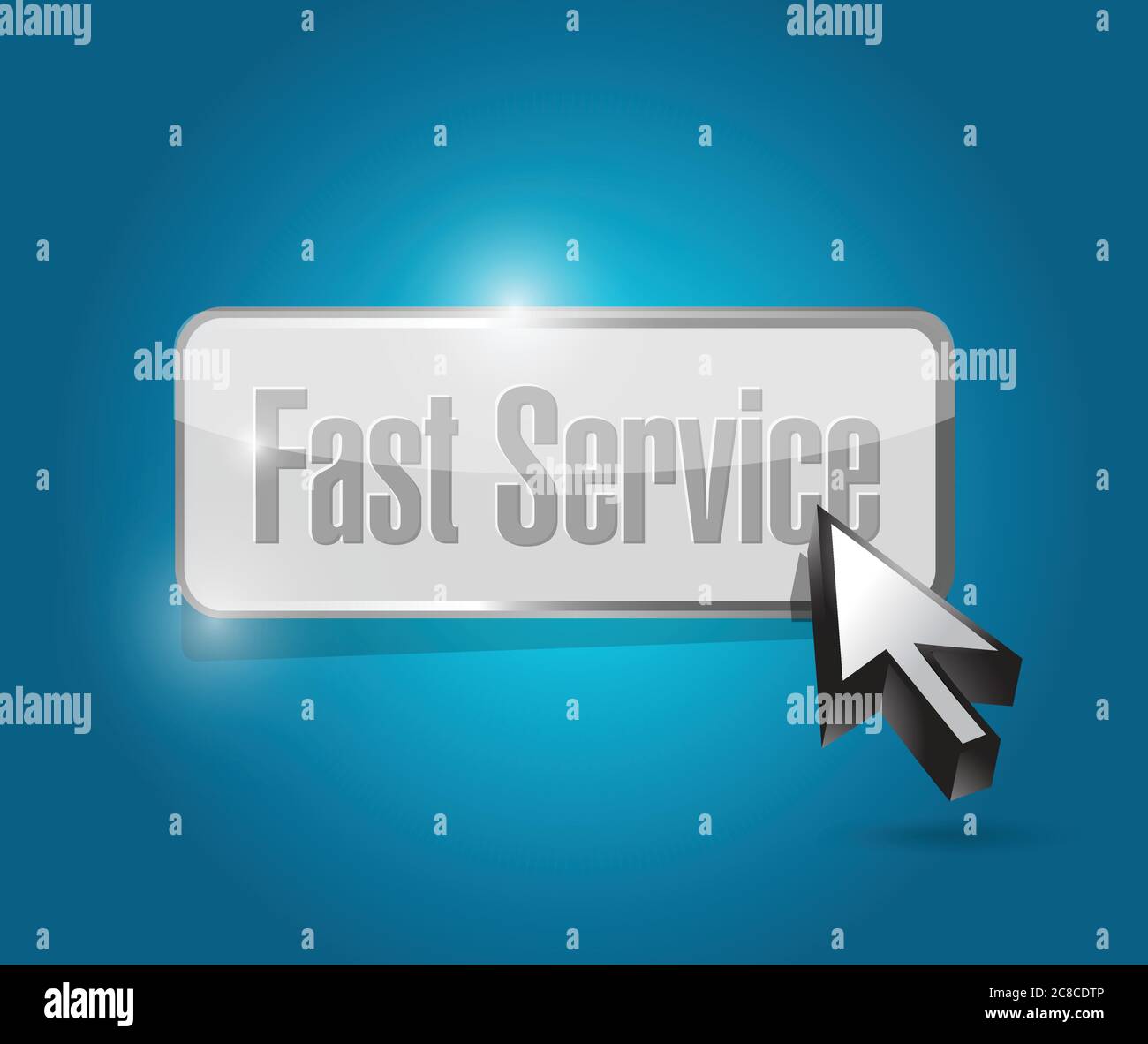 Fast service button sign concept illustration design over white Stock Vector