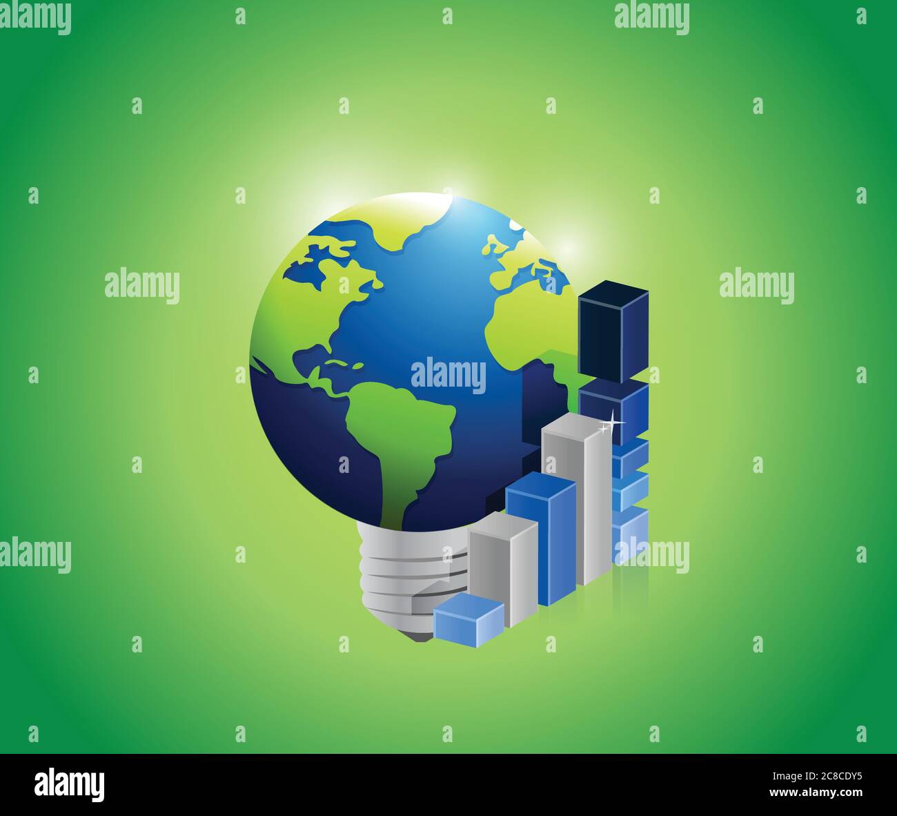 Great global international business idea illustration design over a ...