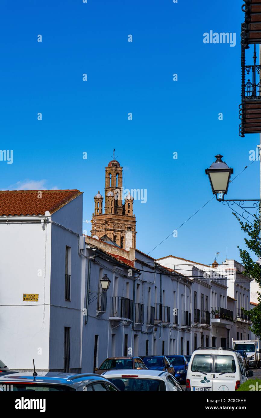 Church of Our Lady of Granada, Llerena, Extremadura in Spain Stock Photo