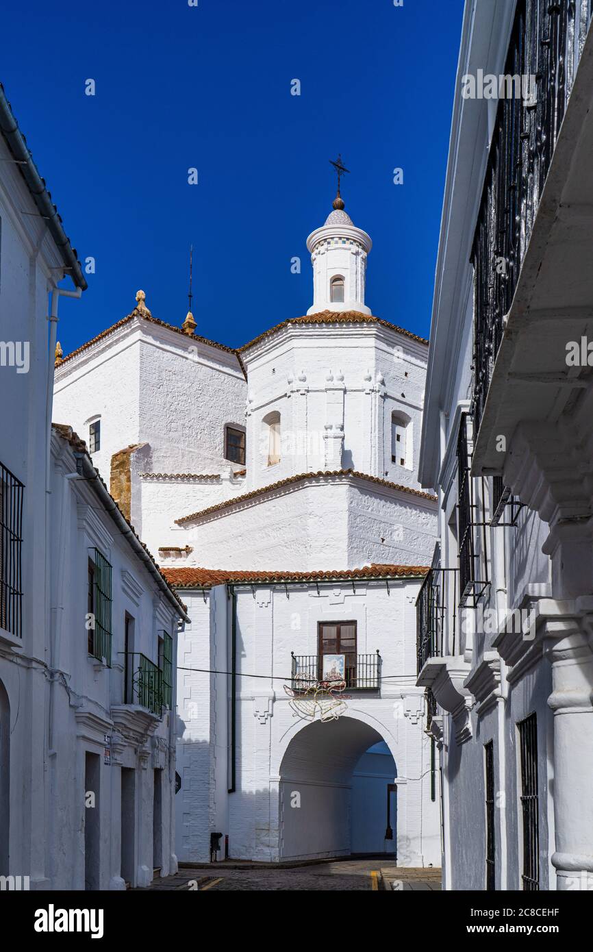 Church of Our Lady of Granada, Llerena, Extremadura in Spain Stock Photo