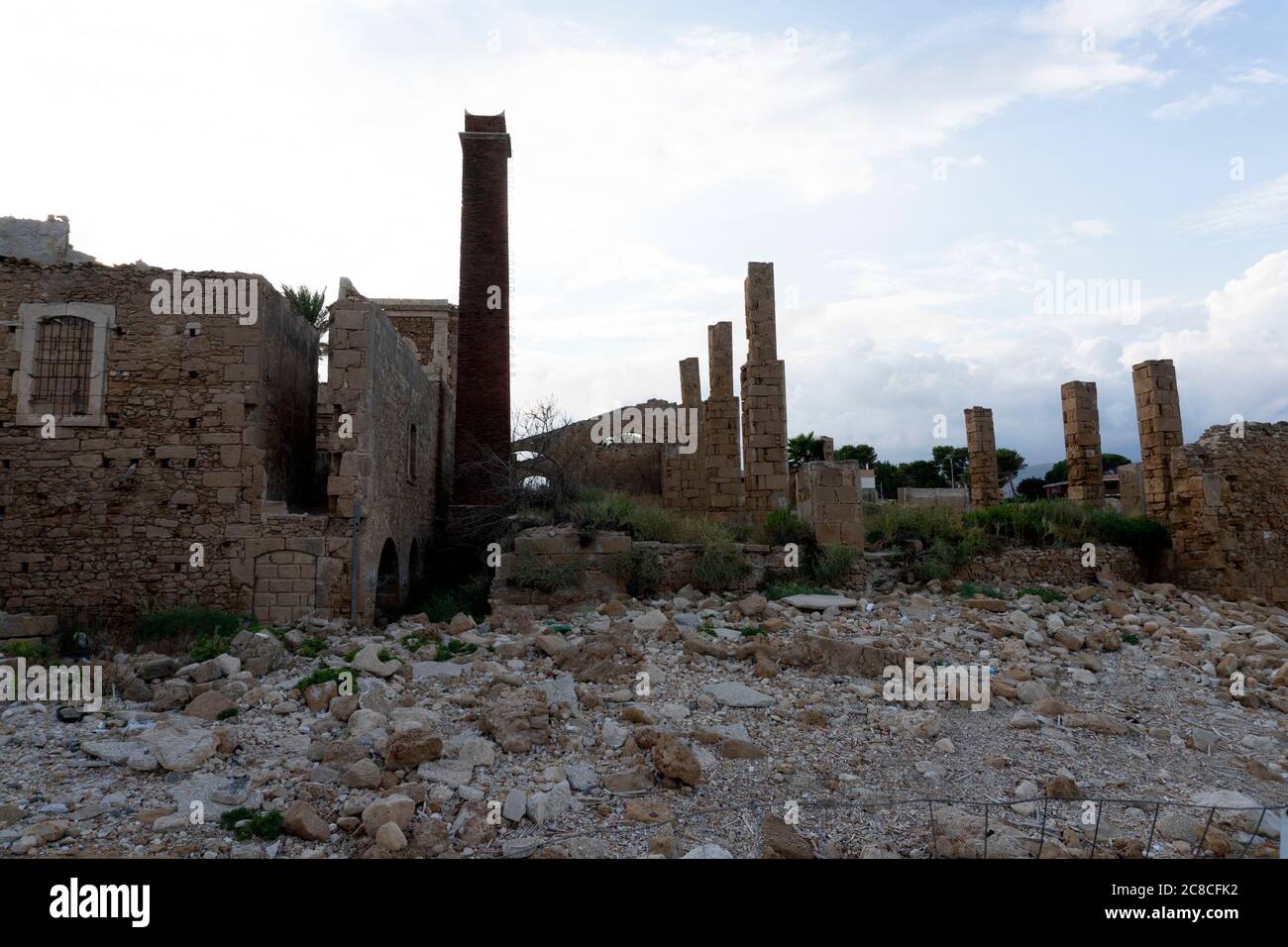avola old abandoned tuna factory sicily Stock Photo Alamy