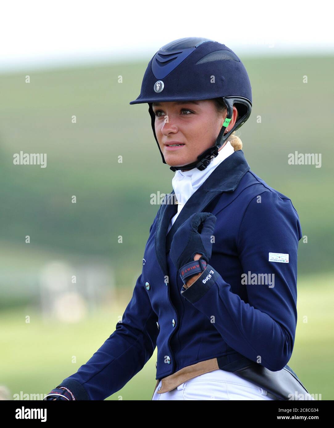 Emily King British Equestrian rider competing at Eventing Stock Photo