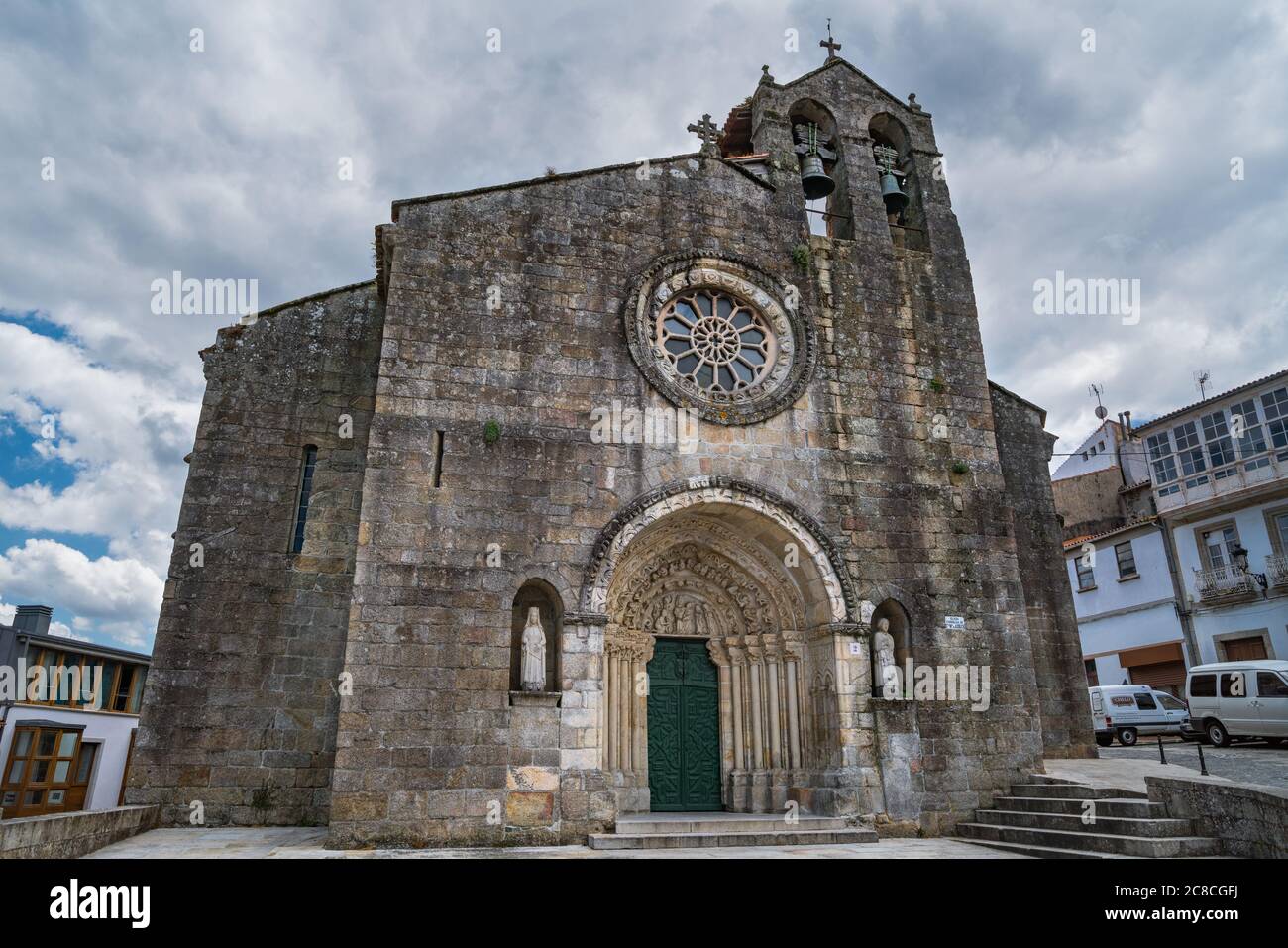 Church Santa María del Azogue in Betanzos, Galicia, Spain Stock Photo