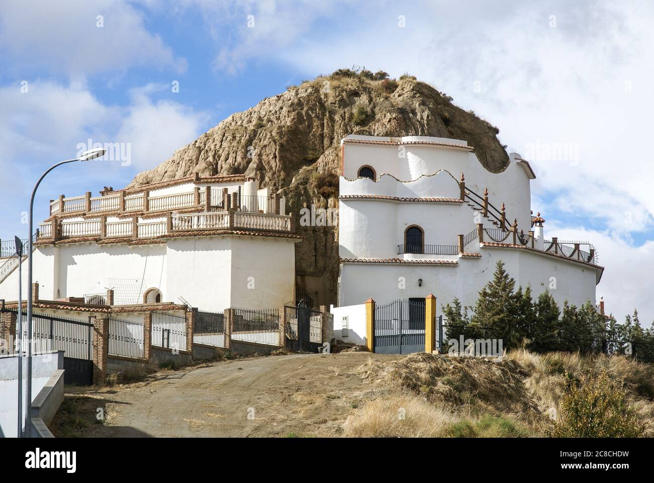 Troglodyte cave dwellings, Guadix, Spain Stock Photo