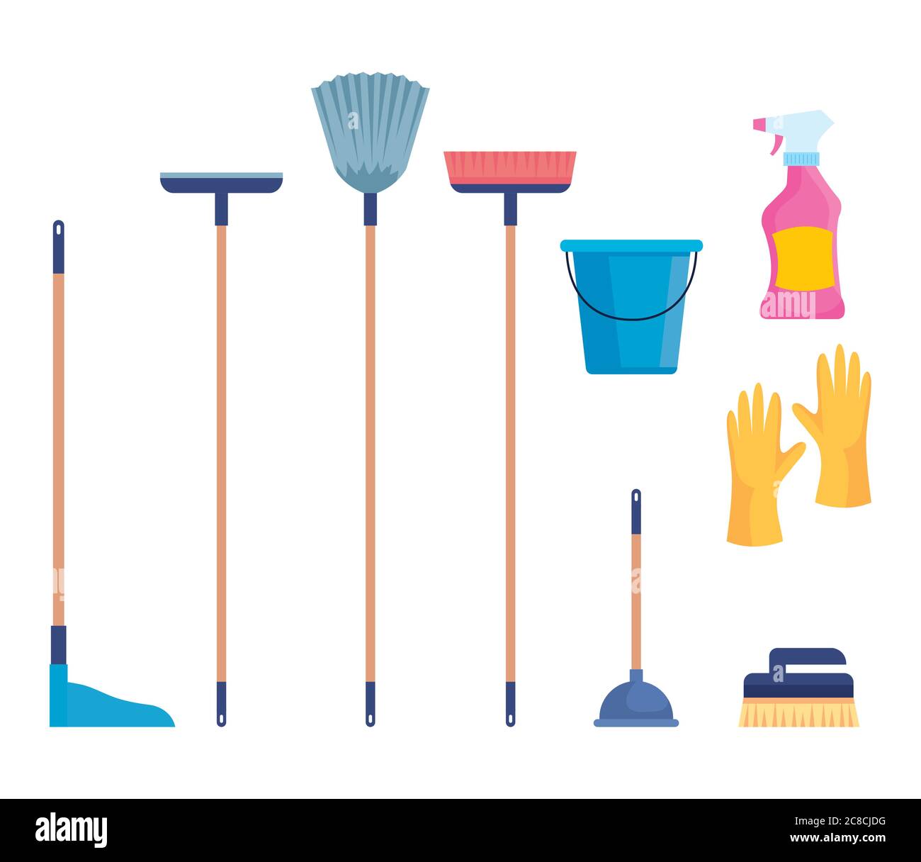 set of cleaning supplies icons Stock Vector Image & Art - Alamy