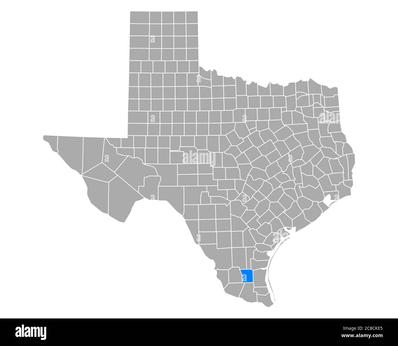 Map of Brooks in Texas Stock Photo Alamy