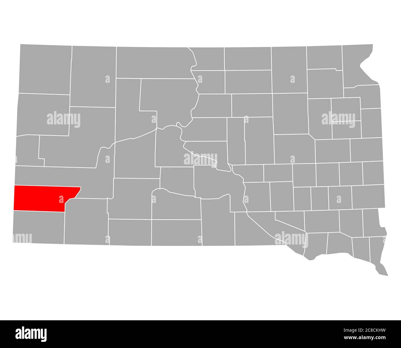 Map of Custer in South Dakota Stock Photo - Alamy