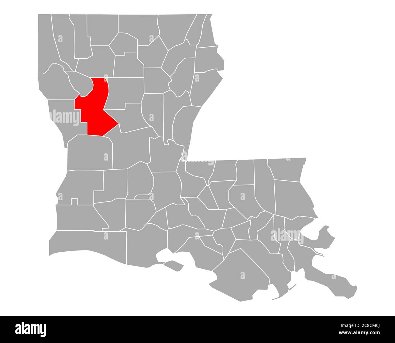 Map of Natchitoches in Louisiana Stock Photo Alamy