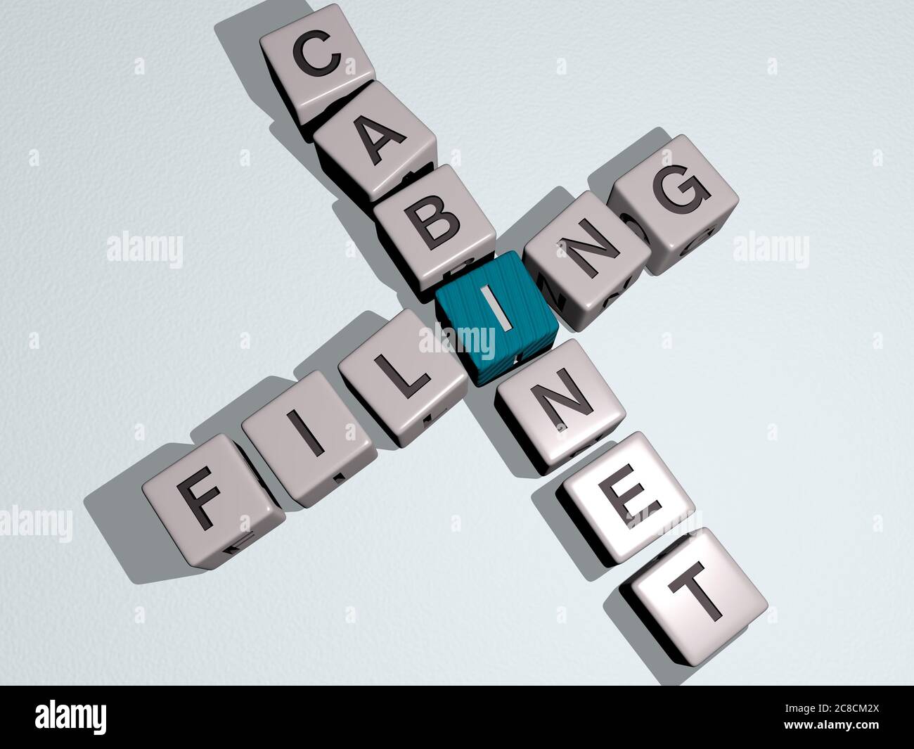 FILING combined by dice letters and color crossing for the
