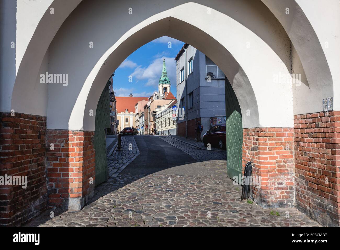 Monastery Gate also called Gate of the Holy Spirit or the Gate of the Lady on Old Town of Torun, Kuyavian Pomeranian Voivodeship of Poland Stock Photo