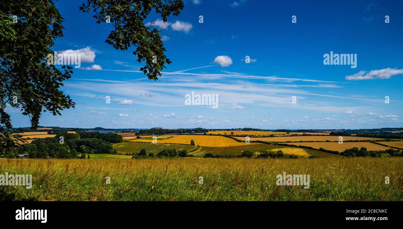 Looking north, Broughton, Hampshire, England. Stock Photo