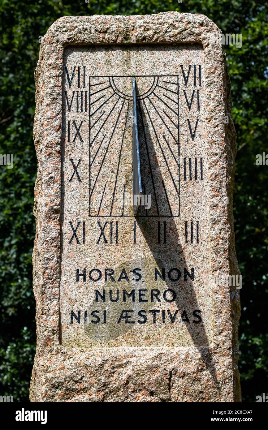 Sundial in tribute of William Willett who invented daylight saving