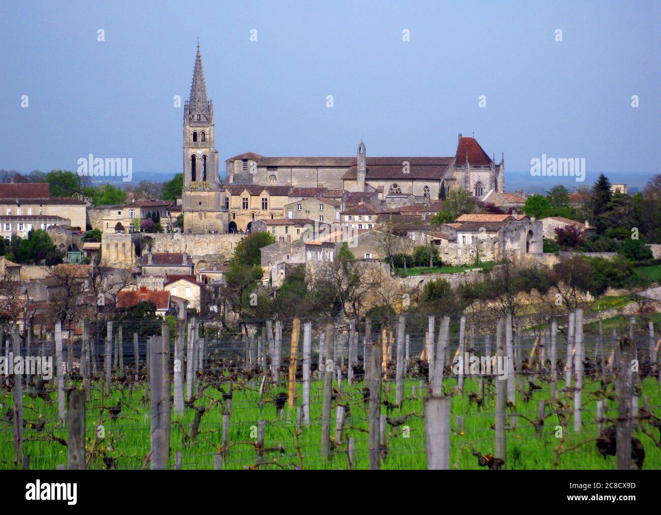 The village and vineyards of Saint-Émilion in France Stock Photo
