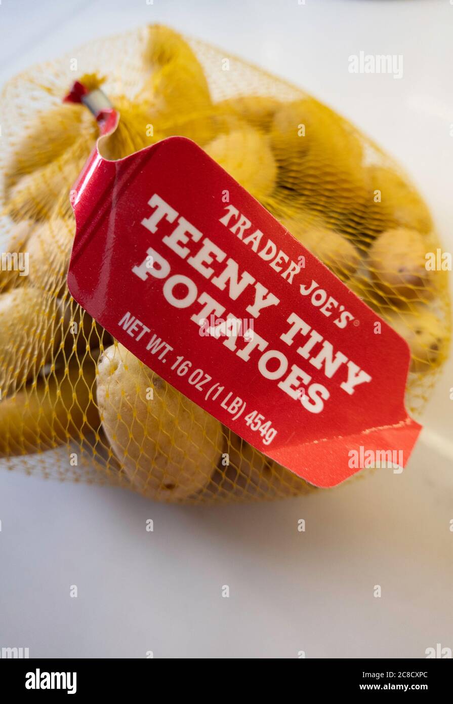 Bag of Trader Joe's Teeny Tiny Potatoes, USA Stock Photo Alamy