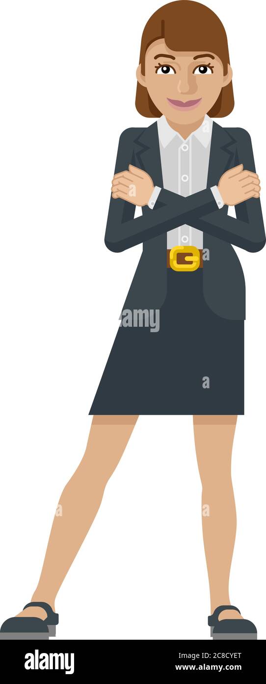 Business Woman Mascot Concept Stock Vector
