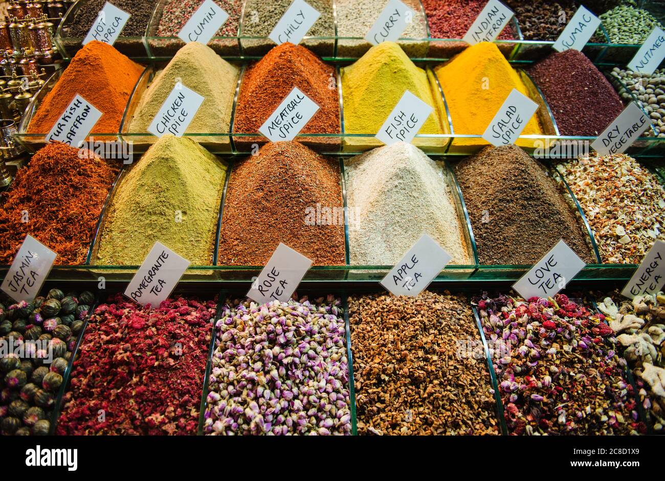 dried fruits and nuts for sale at the spice market, Istanbul, Turkey Stock Photo