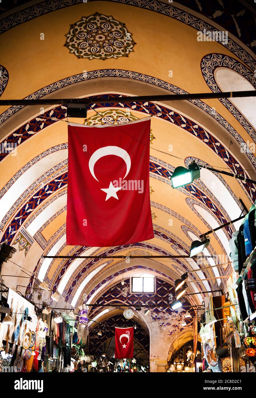 Interior of the Grand Bazaar, Istanbul, Turkey Stock Photo