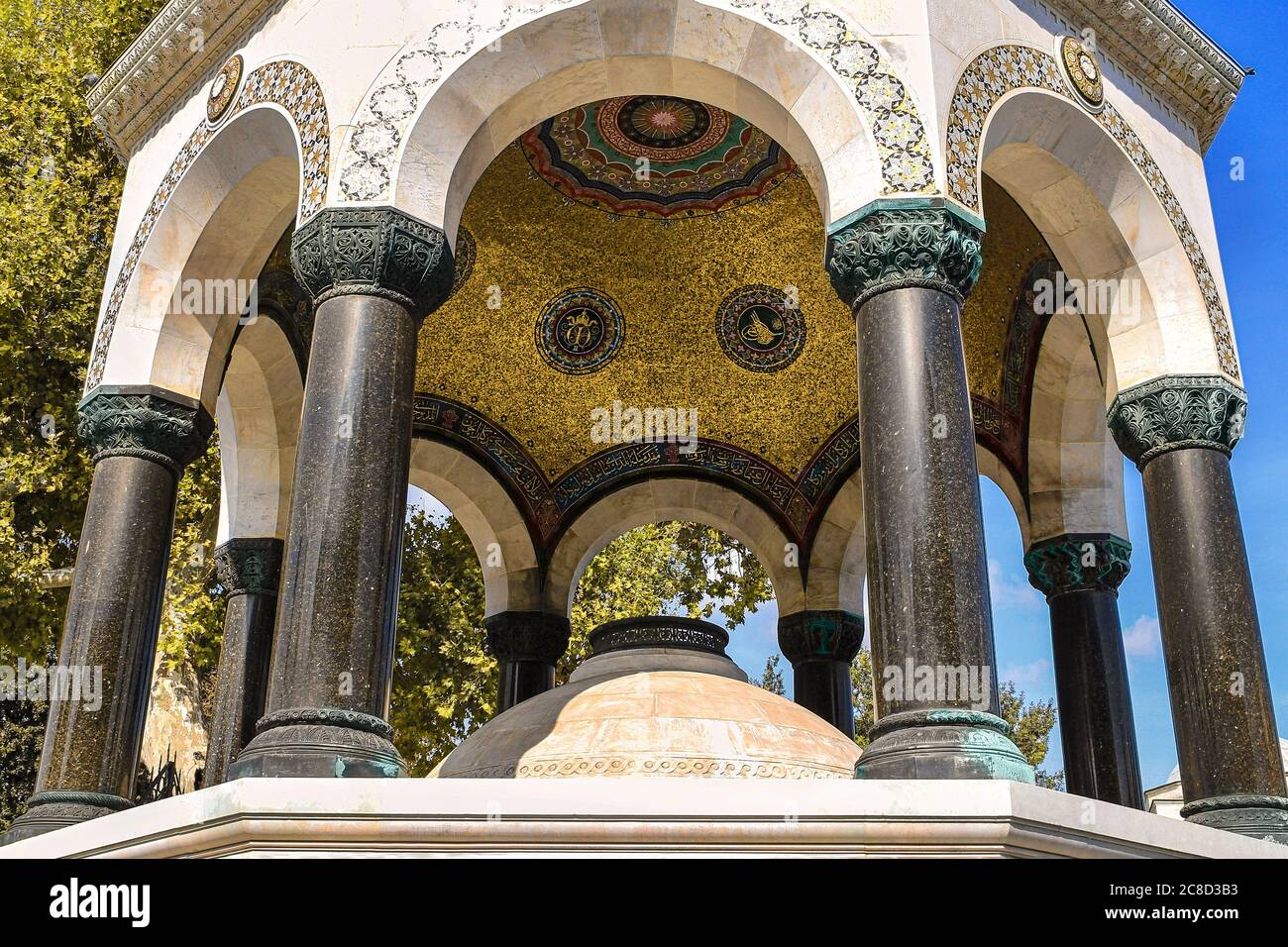 German fountain is a gift Wilhelm II in Sultanahmet Square, Istanbul, Turkey Stock Photo