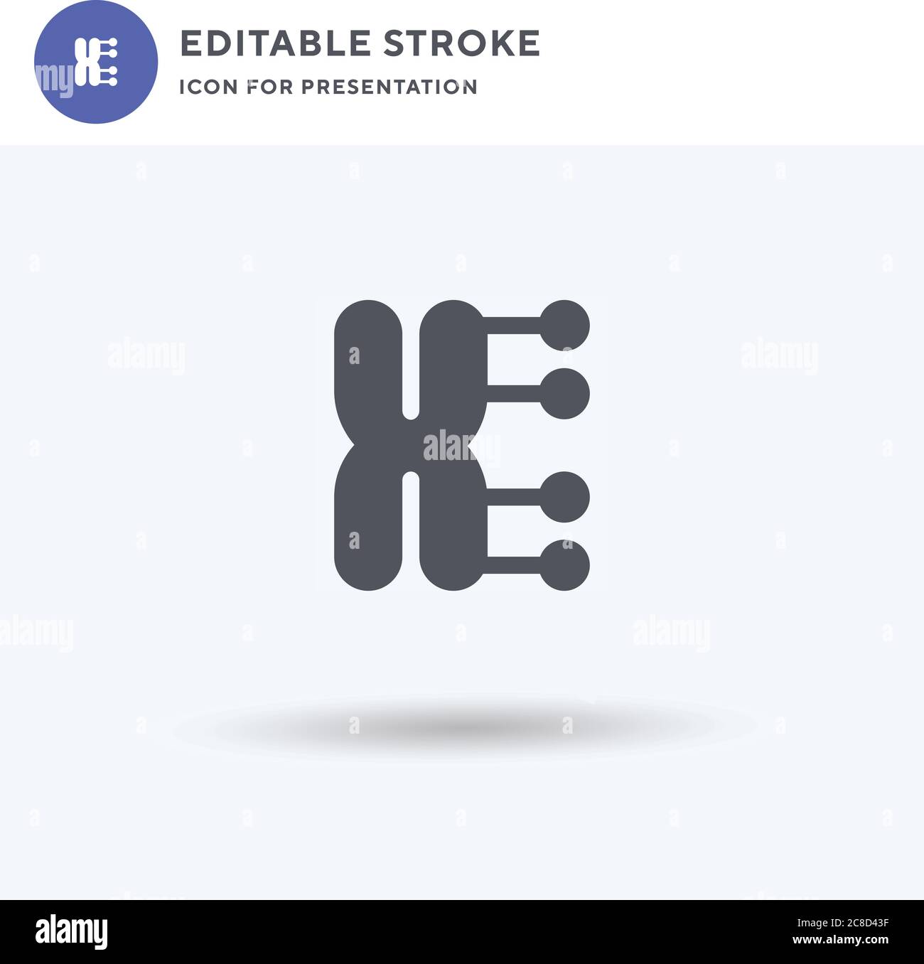 Chromosome icon vector, filled flat sign, solid pictogram isolated on ...