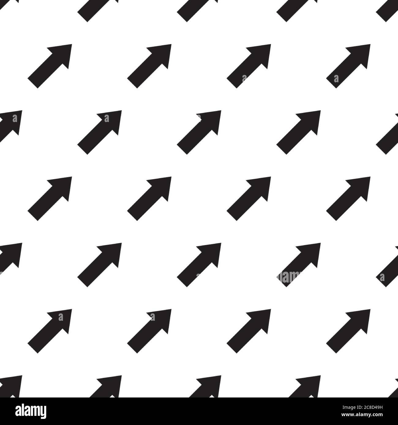 Arrows seamless pattern. Sketch design symbols. Black and white vector ...
