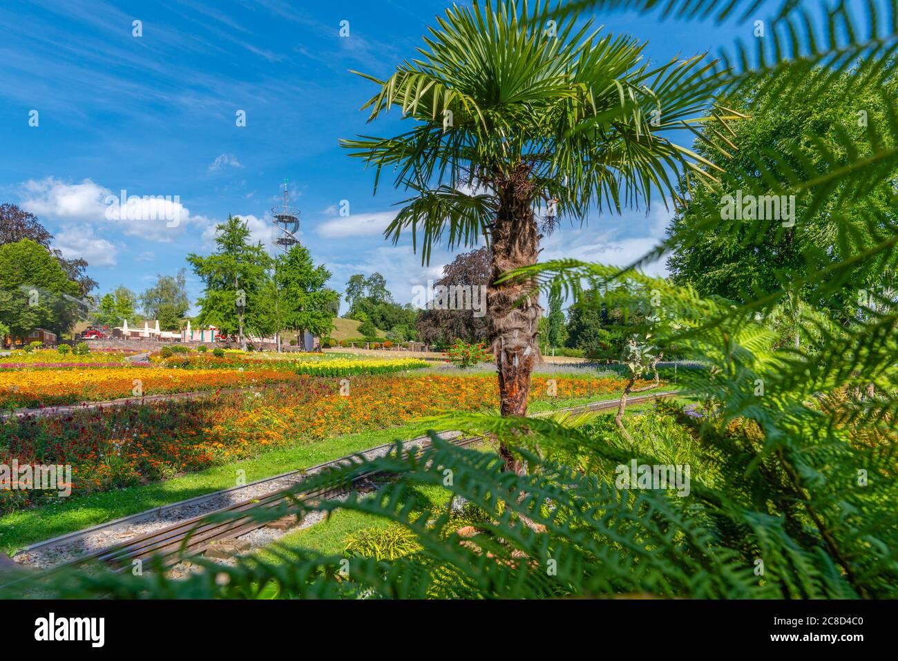 Höhenpark Killesberg or Park Killesberg, capital city Stuttgart, Baden-Württemberg, South Germany, Central Europe Stock Photo