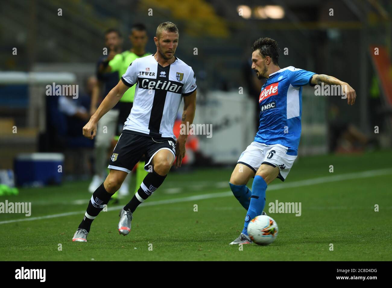 Sassuolo Italy 22nd July 2020 Jasmin Kurtic Parma Mario Rui Silva Duarte Napoli During The Italian