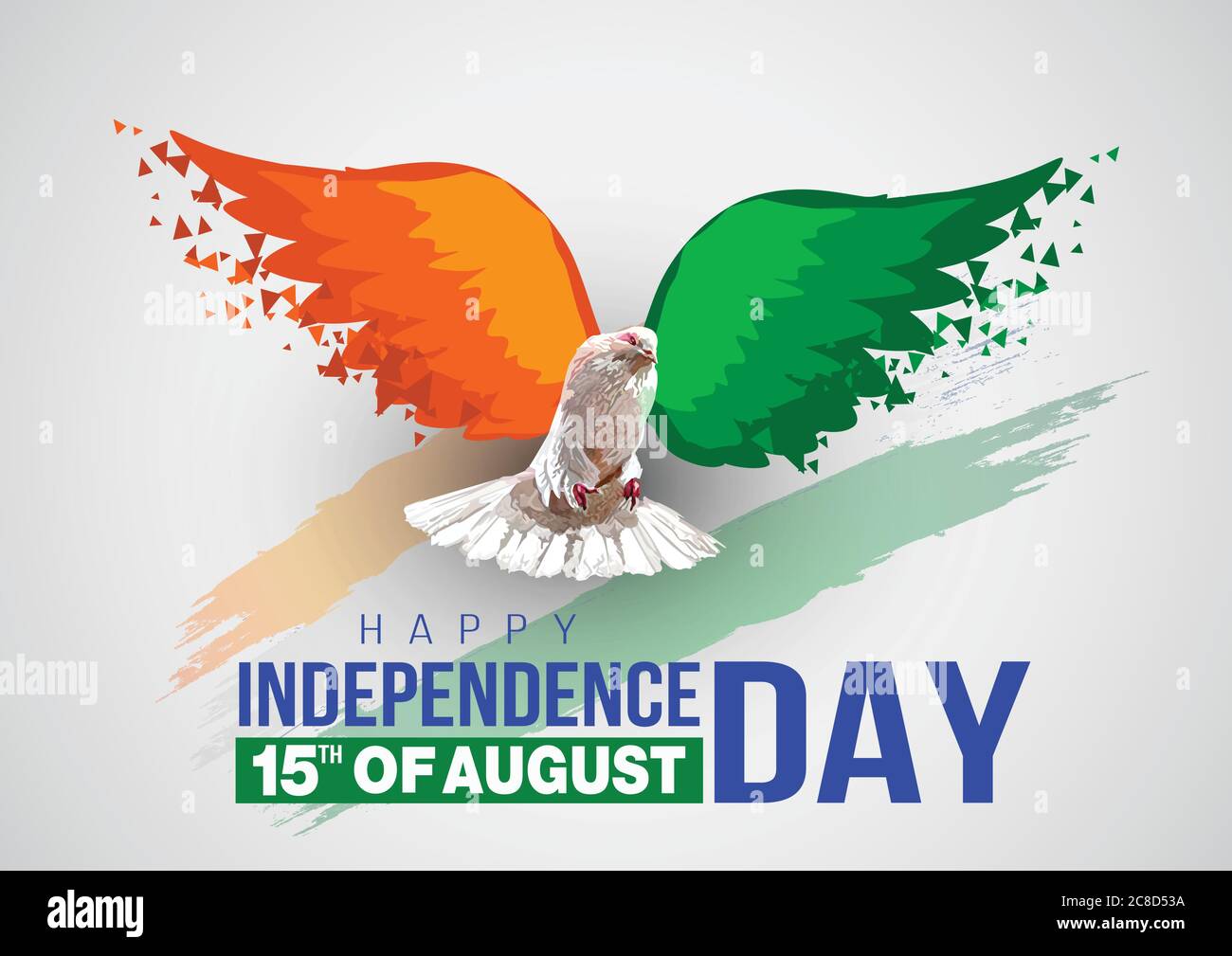 happy Independence day 15 th august Happy independence day of India, pigeon .vector illustration.greeting card Stock Vector