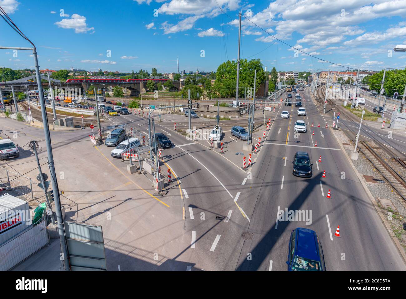 Stuutgart 21, construction works for the new underground main station,  capital city Stuttgart, Baden-Württemberg, Germany, Europe Stock Photo
