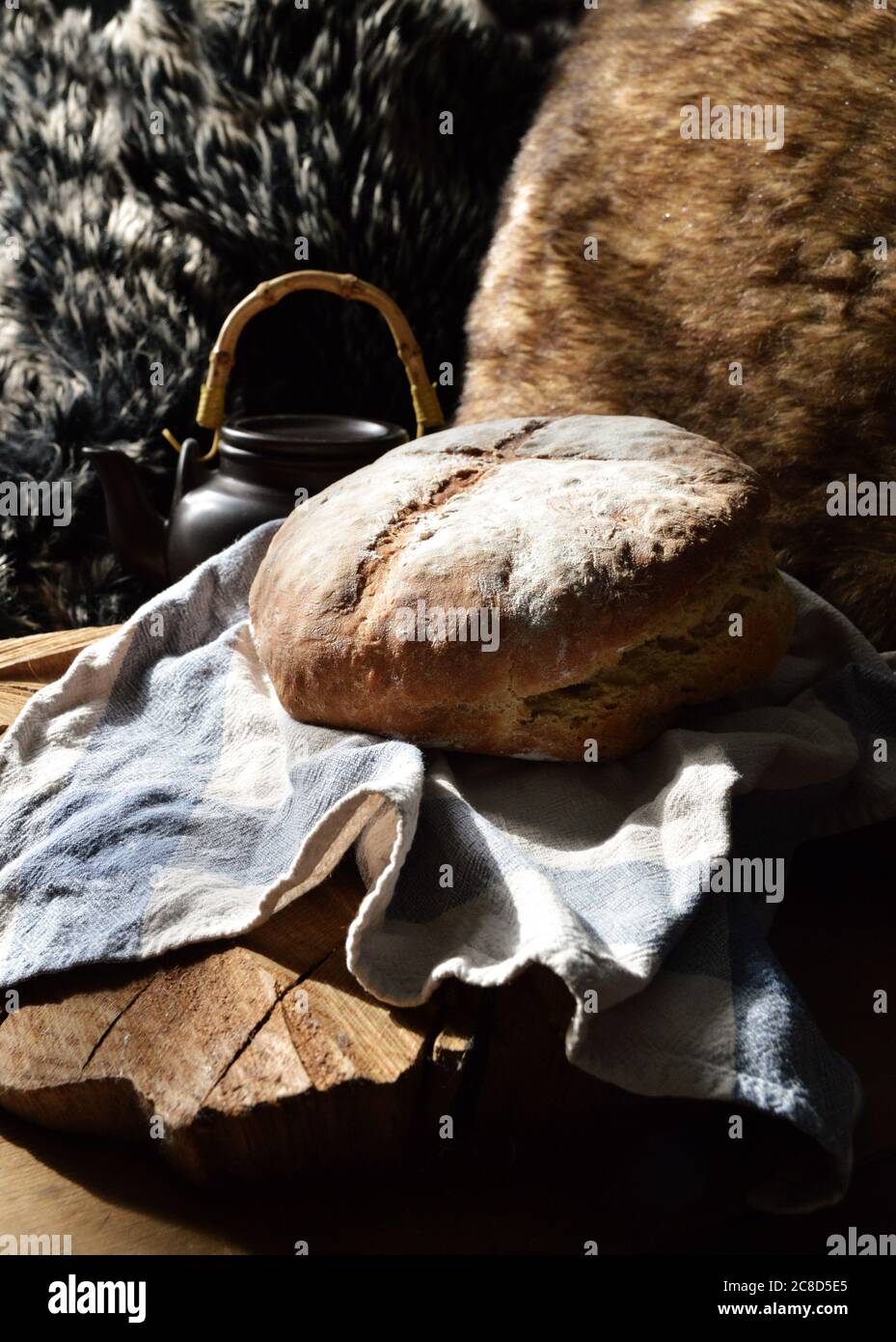 Appetizing home made bread. It's a Irish soda bread or soda bread Stock Photo