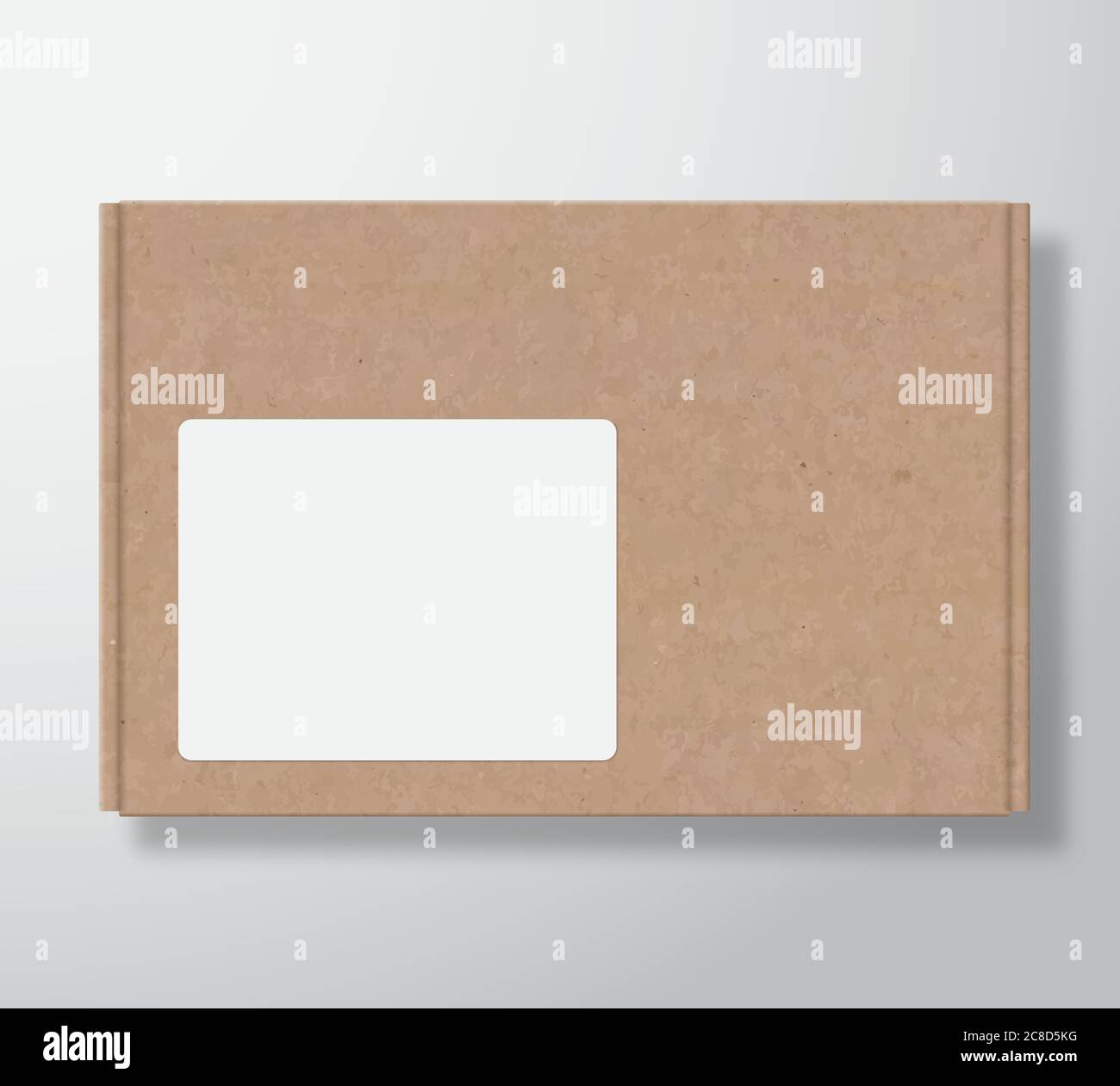 Craft Cardboard Box Container with Clear White Square Label Template ...